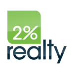 2Percentrealty Logo 2% Realty Brokerage. Lower Commission Discount Brokerage. 2 Percent Realty Brand.